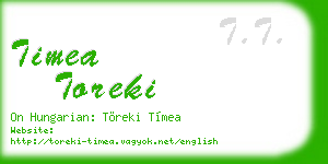 timea toreki business card